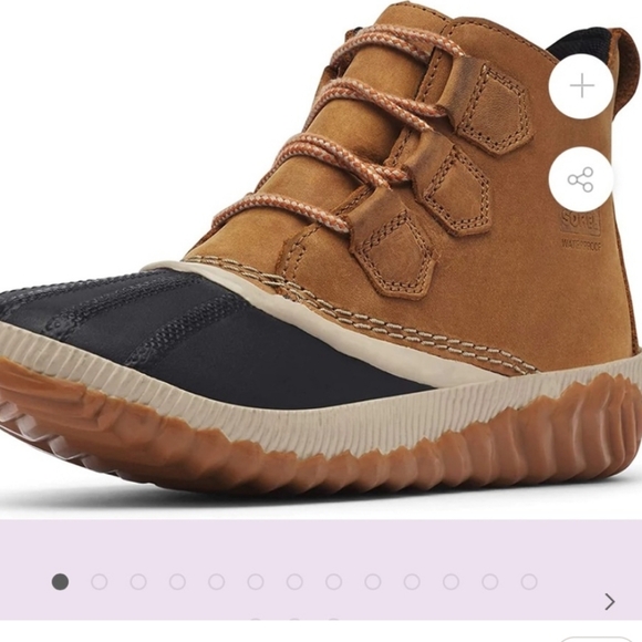 Sorel Classic Brown And Black Out And About Plus Waterproof Booties Size 8.5 - Picture 4 of 12